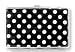 Black & White Polka Dot Flat Frame Hinged Mini Wallet