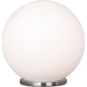 Eglo 85264A Rondo, Silver Frosted Opal, 1-Light Table Light Fixture by Eglo