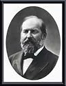 Art Poster Metal Framed Print - President James A Garfield - Artist: National Archive- Poster Size: 14 X 11