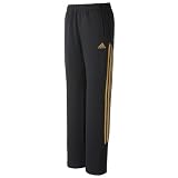 「(アディダス)adidas adibright ウォームアップパンツ RA442 O13668 ブラック/メタリックゴールド L」の画像