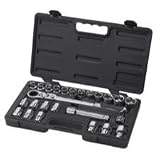 GearWrench 891226 25 Piece 1/2-Inch Drive (30mm) Pass Thru Ratchet Set with Locking Flex-Head