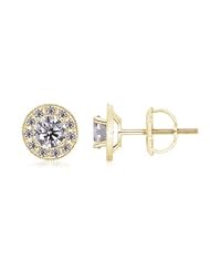 1.5 ct Solitaire Diamond Stud Earrings in Yellow Gold