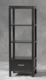 Linon Sutton Black Media Tower