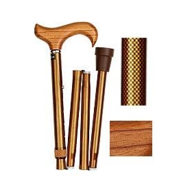 Royal Canes Genuine Wood Adjustable Folding Cane - Rosewood