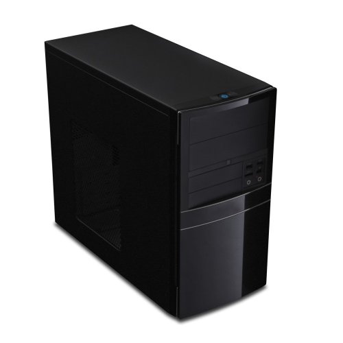 JCP TMA02 Mini Tower PC Geh&auml;use externe (2x 5,25 externe HDD, 1x 3,5 interne HDD, USB 2.0) schwarz