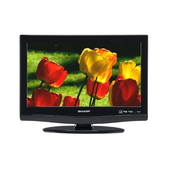 Sharp LC19DV27UT 19-Inch 720p LCD HDTV with Built-in DVD Player, Black
