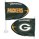 Green Bay Packers Official Logo Helmet Car Flag