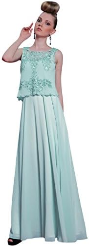 BPSFStudios Light Mint Bateau Neck Formal Evening Dress - XS