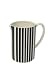 T&G  Line Art Jug in Black Stripe Ceramic (1 Ltr - Gift Boxed) d10x15cm