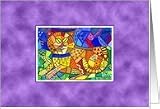 Crazy Cat Quilt Card