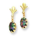 14k 8x6 Oval MyStic Fire Topaz Earrings
