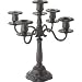 Kitchen & Housewares : Black Metal Candelabra