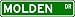 MOLDEN Street Sign ~ Personalized Family Lastname Sign ~ Gameroom, Basement, Garage Sign **