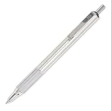 Zebra F-701 Stainless Steel Ballpoint Retractable Pen, Black Ink, Fine Point, PK - ZEB29411