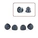 2 pair, Size Medium BLACK - Regular density silicone, Earphones Plus brand replacement ear cushions PLUS FREE SAMPLE PAIR of Bi-Level earphone cushions