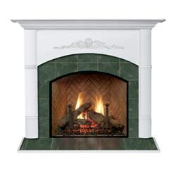 Viceroy A Flush Fireplace Mantel in Medium English Chestnut by Hearth and Home Mantels