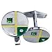 0.80 Carat G/VS2 Round with EM Certified Diamond & Gemstone Cufflinks in 18ct Solid White Gold