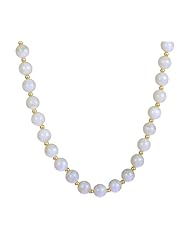 Blue Lace Agate with 14k Beads, Endless Necklace 30"