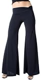 Slinky Palazzo Pants with Chic Twist Waistband from Hot Fash Pants - EXODUS Black