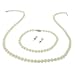 14k White Gold 5-5.5mm Freshwater Cultured Pearl Necklace Bracelet and Stud Earring Set