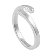 316L Stainless Steel Ring with Cubic Zerconia, Face Width: 8mm, Band Width: 2mm, Finish: Shiny Polish, Sizes: 5.0-9.0