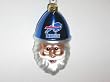 BUFFALO BILLS Blown Glass Smiling Santa Cap CHRISTMAS ORNAMENT (3.5" tall & 2" wide)