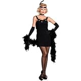 All That Jazz Flapper Costume – Dress, Feather Headband, Choker and Black Boa