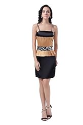 Acrylic/Charmeuse Sleeveless Spaghetti Strap Evening Dress 