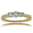 Three Stone Diamond Anniversary Wedding Size 7 Ring in 14K Gold