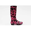 JuJu Womens Pink Leopard Print Wellington Boots