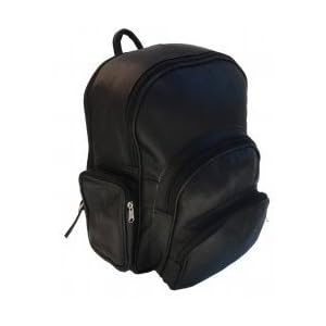 Buy Expandable Backpack - Leather - Black - by Piel Leather - 7654BL (Black) (15 x 14 x 4.5 to 7) by Piel Leather, Inc