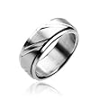 316L Stainless Steel Diacut Spinning Ring - Size: 9-13
