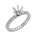 Platinum Eternity Round Diamond Semi-Mount Engagement Ring - Size 7.0
