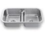 Undermount Stainless Steel Double Bowl Low Divide Kitchen Sink