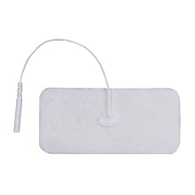 3B Scientific W63213 Comfort-Stim Elite White Spunlace Electrodes, 3.75" Length x 1.75" Width
