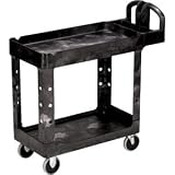 Buy 2 Shelf Utility Cart with Cup Holder and Storage Compartment by Log