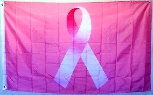 BREAST CANCER FLAG, 3'x5'