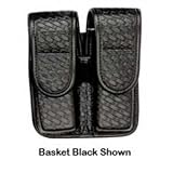 Bianchi 7902 AccuMold Elite Double Mag Pouch Size 2 Plain Black Hidden Snap Md: 22078 by Bianchi