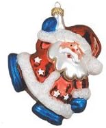 Cobane Studio LLC COBANEB231 Red White and Blue Santa Ornament