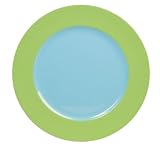 Caspari 13-inch Lacquer Charger, Green with Blue