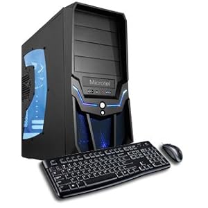 Microtel Computer® AMTI9041 Gaming Computer with 3.4GHz AMD Phenom II X4 965 Processor, 12GB DDR3 1333mhz, 1TB Hard Drive, 24X DVD-RW, Nvidia 550 GTX-TI 1GB Video Card, Microsoft Windows 7 Home Premium Full Version CD - 64 bit +WiFi