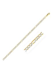 Rhodium Plated 4.0mm 925 Sterling Silver Figaro Style Chain