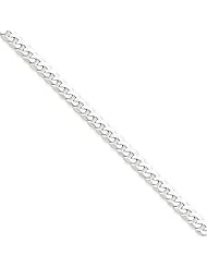 14k Wg 4.5mm Flat Curb Chain, Best Quality Free Gift Box Satisfaction Guaranteed