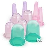 A complete set of silicone cupping with 3 sizes: seldom has tradition Cupping therapy uses cupping as small as ¾ inch in diameter. Our small cupping has an elongated body for great control especially important to use as facial cupping. 2 large (2 x 3 h inches), 4 medium (1.3 x 2.25 inches) and 4 small (0.75 x 3 h inches) ones to form a most convenient set that is safe to carry and to use cupping anywhere. Durable, break resistant, easy to use, multiple purpose... are a few terms to describe this space age material. These silicone suction cups are unique in shape and strength. Rounded rims, strong, extra-thick silicone design for ease of handling and maximum suction. Use them anywhere for a perfect soothing self-massage including while bathing.