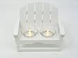 Nantucket Beach Chair for Two Candle Holder with 2 Flickering, Flameless Battery Operated LED Tealights