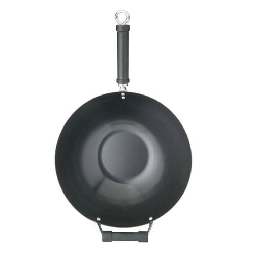 Kitchen Craft Pure Oriental Wok Carbon Steel Non-Stick, 35.5 cm