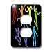 Lee Hiller Designs Embroidery Prints - Rainbow Dancers - Light Switch Covers - 2 plug outlet cover