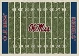 Mississippi (Ole Miss) Rebels 7 8 x 10 9 NCAA Home Field Area Rug