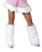 White Furry Boot Covers Costume Accessory