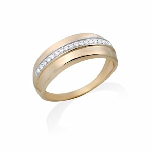 Miore MP071M Damenring 9 Karat (375) Gelbgold mit Brillanten ca.0,10Ct Größe 52